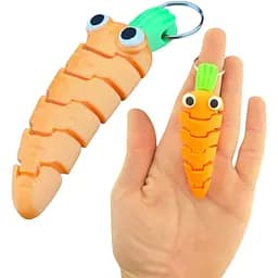 3D Игрушка Морковь, 9 см, подвижная