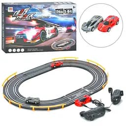 Іграшковий трек 1:64, ручний генератор, машинка 2 шт 9018B