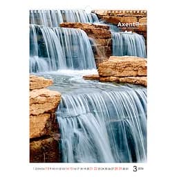 Календар настінний Axent А3 Waterfalls 2026 рік (8804-26-2-A) - мініатюра 4