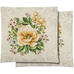 Наволочка Lefard Home Textile Kendra гобеленова 45х45 см бежева (732-156)