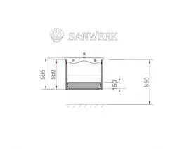 Тумба підвісна Sanwerk Ліга Air 60 мессина з умивальником Space Line (MV0000860) - мініатюра 9