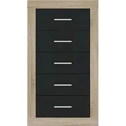 Комод в спальню Gerbor Сара KOM5S Дуб сонома/Антрацит (GRB-1152)