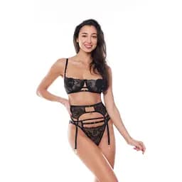 Комплект белья Anais Daisy XXL/XXXL (черный)