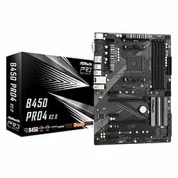 Материнська плата AsRock B450 Pro4 R2.0 (B450 Pro4 R2.0) (Socket AM4, AMD B450, Micro-ATX) - мініатюра 5