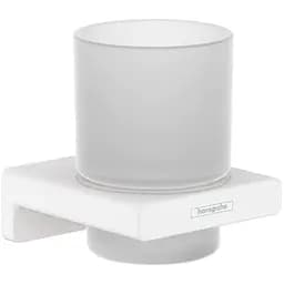 Склянка підвісна Hansgrohe AddStoris Matt White/скло 41749700 білий матовий