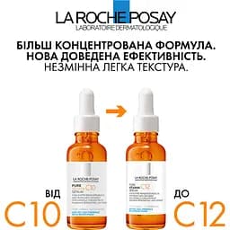 Сироватка-антиоксидант із вітаміном С проти зморшок La Roche-Posay Pure Vitamin C10 для оновлення шкіри обличчя 30 мл - мініатюра 2