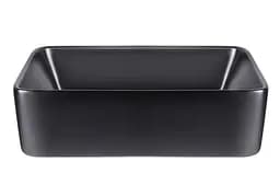 Комплект Qtap Tern: Раковина накладна прямокутна 480х370х135 мм Matt Black + Донний клапан PU03 (QT172074MBMBN47300) - мініатюра 2