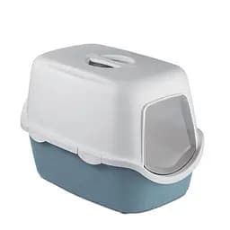Stefanplast Cat toilet Cathy with filter - Закрытый туалет для котов с фильтром сине-стальной