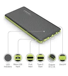 Зовнішній акумулятор Power Bank Pineng PN-917 20000mAh (Чорний) - мініатюра 9