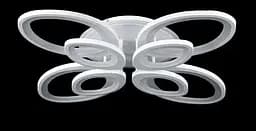 Люстра стельова LED Splendid Ray LK232/4+4+A, 240W, білий, сучасний стиль з пультом, димер
