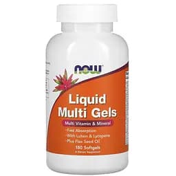 Мультивітаміни Now Foods Liquid Multi Gels 180 softgels