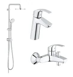 Набір змішувачів для ванної кімнати Grohe Eurosmart з душовою системою Tempesta 3в1 30412