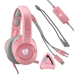 Навушники Onikuma K9 Cat Ear 7.1 рожеві - мініатюра 3