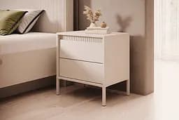 Тумба приліжкова Perfect Home Сенсо / Senso 2S/53 з 2 шухлядами Беж (PFH-092035) - мініатюра 6