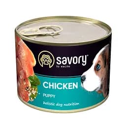 Вологий корм для цуценят Savory з куркою 200 г