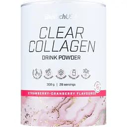 Для суглобів та зв'язок BiotechUSA Clear Collagen Strawberry-cranberry 308 г