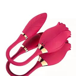 Вакуумний вібратор "Троянда" Valery подвійна стимуляція USB Рожевий K0499-1