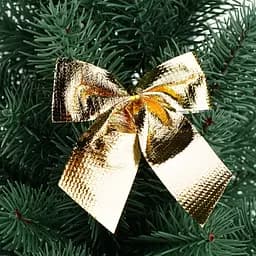 Набір прикрас ялинкових Market Union Бант золотий 7 см 6 шт. (898517)