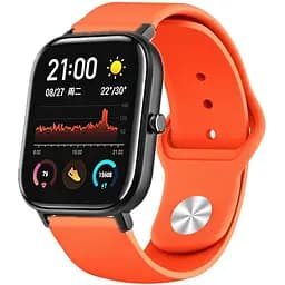 Ремінець силіконовий Boorui для годинника 20 мм Sport design помаранчевий