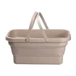 Кошик для пікніка зі столиком Slow Journey розкладний 44х26х23 см бежевий SJ-0120BE