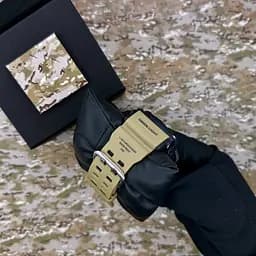 Наручний годинник чоловічий 012BKKHTRO ТРО Чорний з хакі + Коробка. Patriot acs0031010 - мініатюра 3