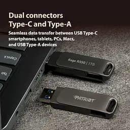 Флешка подвійна - 2 виходи Patriot Rage R550 32 GB USB-A + USB-C 3.2 (PE32GR550DSAD) - мініатюра 8