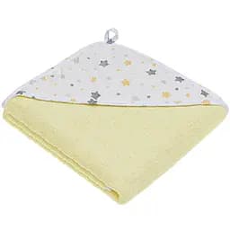Уголок махровый Home Line Звездочки желтый-серый 90х90 см (200205)
