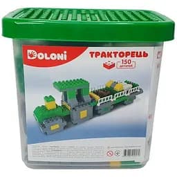 Конструктор Трактор Doloni 013888/04 в пластиковом боксе 150 деталей