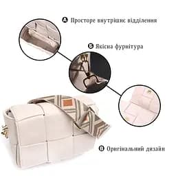 Жіноча сумка Vintage з плетіннями з натуральної шкіри 17х12.5х5.5 см sum0029052 - мініатюра 4