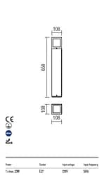 Стовпчик BRICK ST65 E27 1X23W IP54 R (4.1.2) Redo 9645 - мініатюра 3