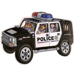 Деревянный пазл-сортер Полиция Ubumblebees (ПСФ111) PSF111, 25 деталей