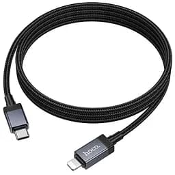 Дата кабель Hoco X118 Generous with display Type-C to Lightning 27W (1m) Black - мініатюра 5