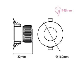 Світлодіодний світильник Horoz Electric Alexa-24 3CCT 24W білий (3000K-4000K-6500K) - мініатюра 3