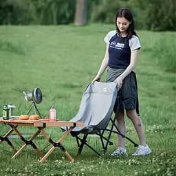 Стілець складаний Naturehike CNK23JU0001, світло-сірий - мініатюра 4