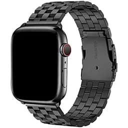 Браслет для Apple Watch series 3/4/5/6 із шириною корпусу 42/44мм Quadro сталевий Чорний BeWatch (1024401)
