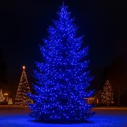 Новогодняя гирлянда уличная Рождественская фея GarlandoPro 50 м 500 LED белый провод Синий CF500L50MWBL