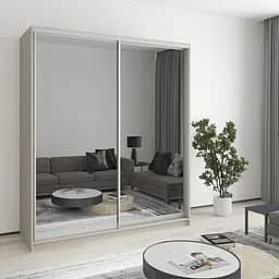 Шкаф-купе двухдверный MebelStar Комбо AL 2 Зеркала 180x45x210 см Кашемир (MBS-2785)