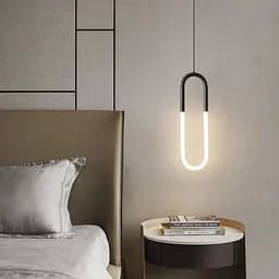 Підвіс зі світлодіодним овалом у чорному корпусі | Арт. A 074/1 BK | Line F