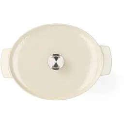 Гусятниця чавунна з кришкою KitchenAid 30 см 5.6 л бежева (CC006062-001) - мініатюра 3