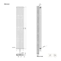 Радіатор дизайнерський Ideale Adele 12 5/1800/295 білий, Білий - мініатюра 3