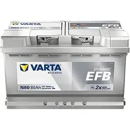 Акумулятор Varta Blue Dynamic EFB 80Ah Ев (-/+) (800EN) (315х175х190) N80