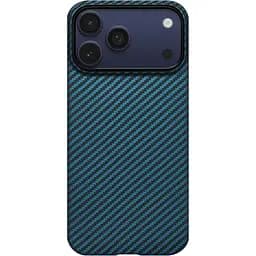Чехол Pitaka Ultra-Slim Case для Apple iPhone 17 Pro Twill Black/Blue (KI1706BP) [155097]