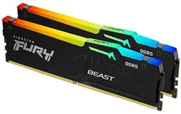 Модуль пам'яті Kingston Fury DDR5 64GB (2x32) 6000MHz Beast RGB XMP (KF560C30BBAK2-64) - мініатюра 2
