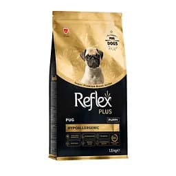 Повноцінний та збалансований сухий корм Reflex Plus для цуценят породи мопс 1.5 кг