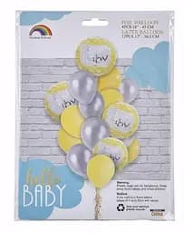 Набір повітряних фольгованих кульок Baby надувні декоративні для свят 12 шт. - мініатюра 2