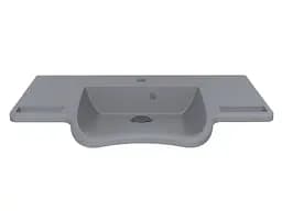 Умивальник Miraggio KRAKOW GRAY (8813471) Mirasoft, Матовий, Підвісний, Сірий - мініатюра 3