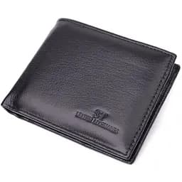 Чоловічий гаманець-затиск з натуральної шкіри ST Leather 22460 чорний