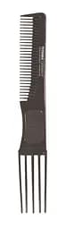 Гребінець-планка Titania з пластиковою ручкою, 18,8 см, чорний (1802-6 черн)