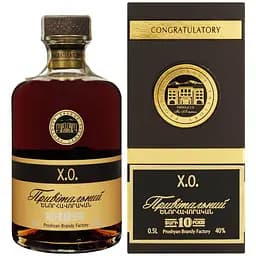 Бренди Proshyan Поздравительный 10 лет 40% 0.5 л