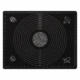 Силиконовый кондитерский коврик для раскатки теста 45х64 см Черный 88292